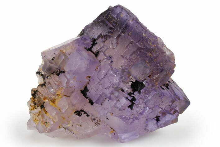 Stepped, Purple Cubic Fluorite Crystals - Morocco #261725